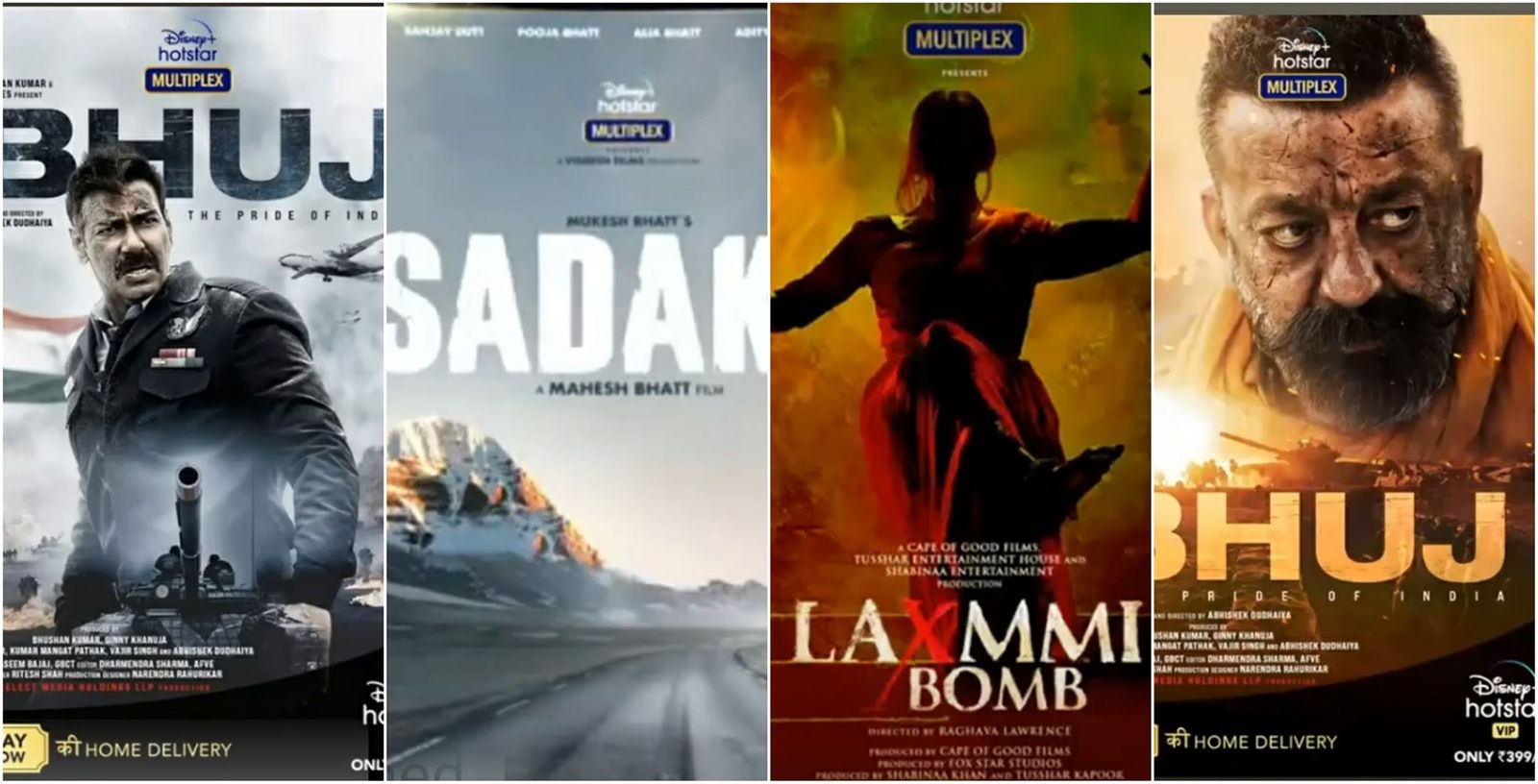 Bhuj, Sadak 2, Laxmmi Bomb, Khuda Haafiz To Release On Disney Hotstar, New Posters Released!
