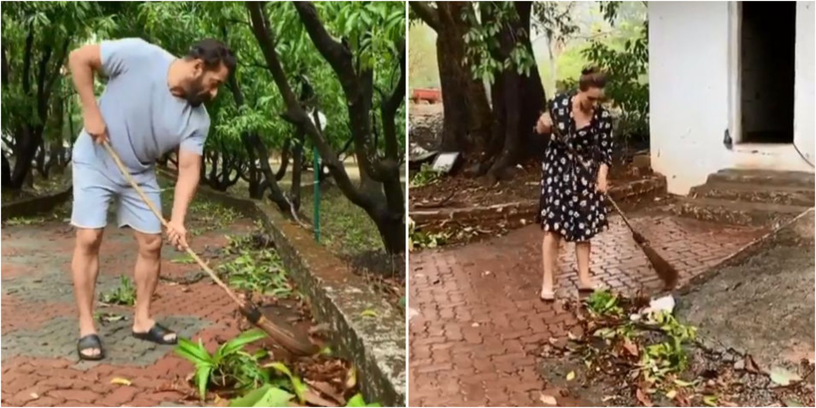 सलमान खान ने अपने फार्म हाउस में लगाई झाड़ू, यूलिया वंतूर भी साथ आईं नजर (वीडियो)