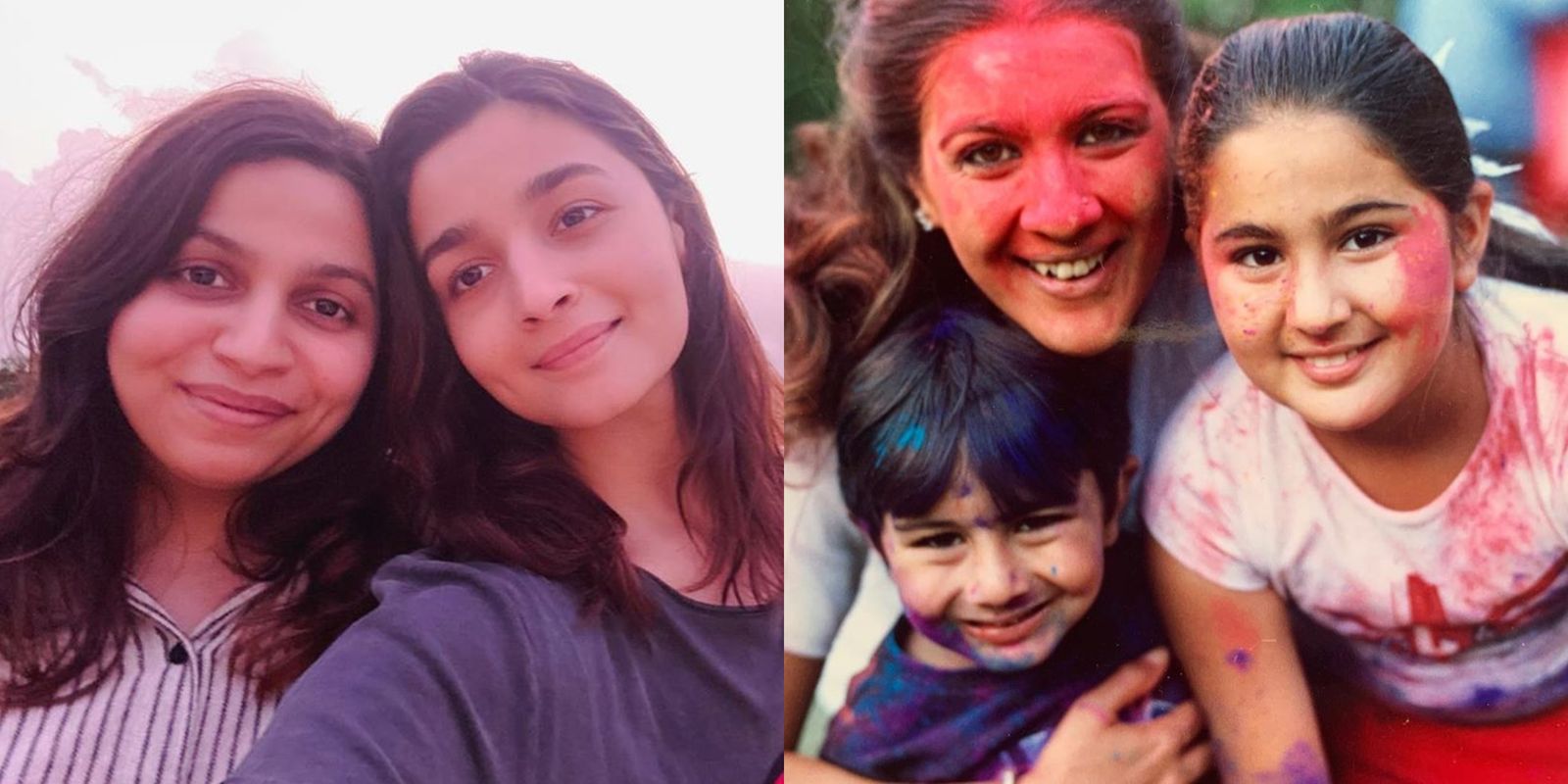 Alia And Shaheen Bhatt Enjoy A Pink Sunset; Sara Shares A Happy Throwback Pic With Mom Amrita And Brother Ibrahim