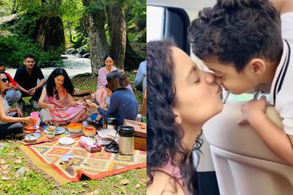 Kangana Ranaut Enjoys A Picnic With Her Familly In Manali, And She Seems To Be Having The Fun That We Can't!