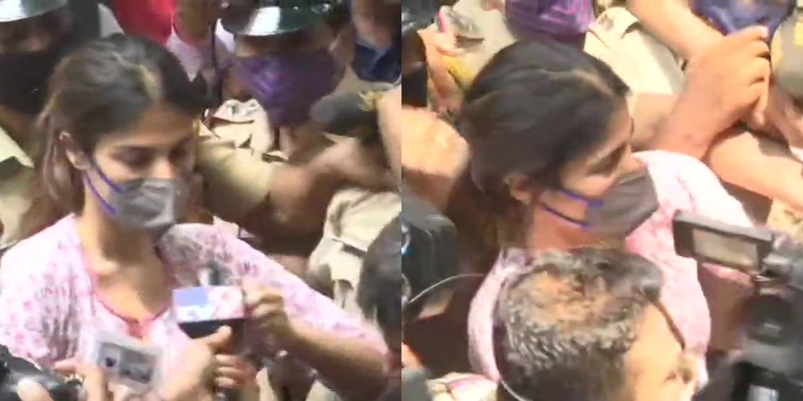 Rhea Chakraborty Gets Mobbed By Media Outside NCB Office, Celebs Appalled At Reporters Endangering Lives