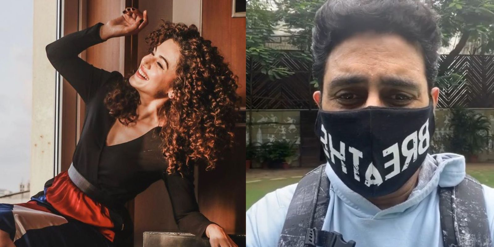 Taapsee Pannu Gives A Sneak Peek Of Her Work Life; Abhishek Bachchan Requests Fans To Wear Masks