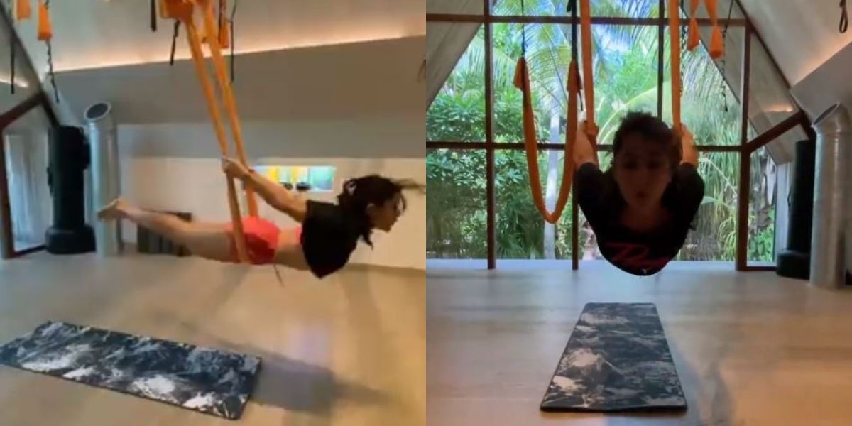Sara Ali Khan Is 'Swinging Into The Weekend' With Some Aerial Workout During Her Maldives Vacation