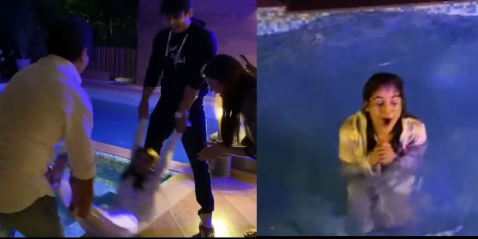 Sidharth Shukla Throws Shehnaaz Gill Into The Pool On Her Birthday, Latter Shares A Glimpse Of The Celebrations