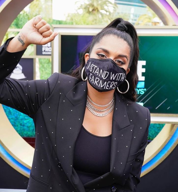 Superwoman Lilly Singh Takes The Issue Of Farmers' Protest To Grammy Awards' Red Carpet