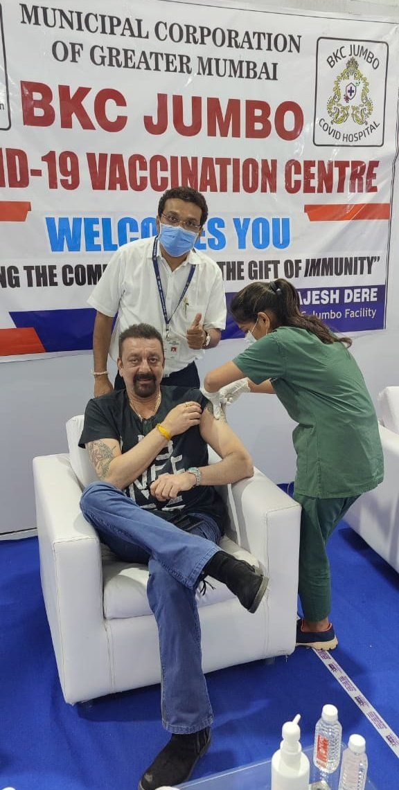 Sanjay Dutt Receives COVID-19 Vaccine