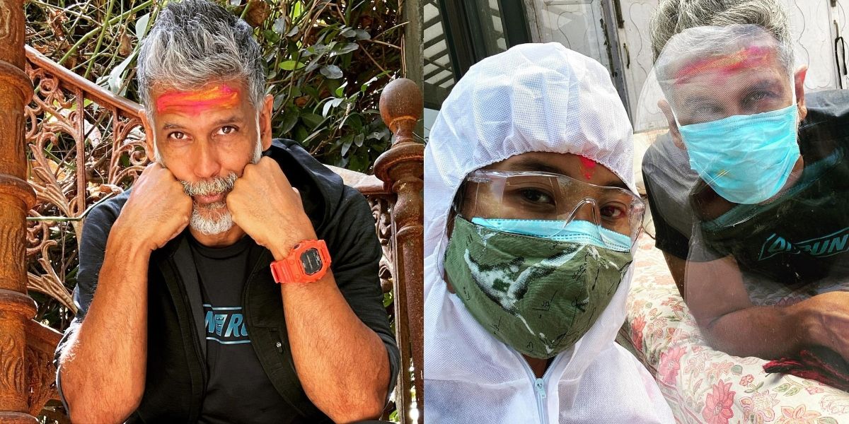 Milind Soman Enjoys Holi In Quarantine With Wife Ankita Konwar In Full PPE Suit: I Really Shouldn’t Be Looking So Grumpy