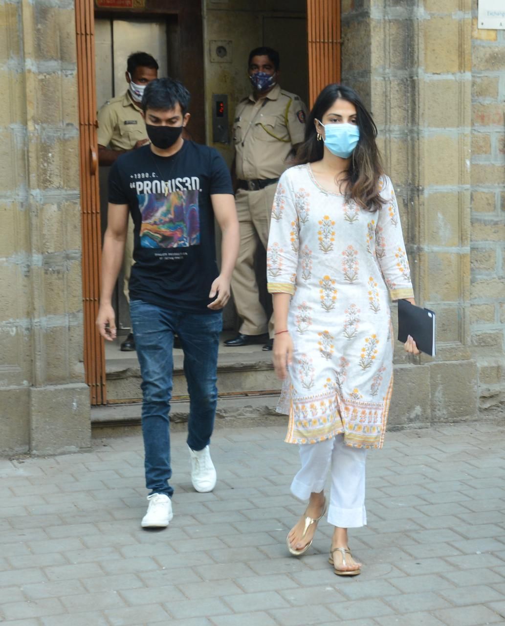 Rhea Chakraborty, Brother Showik Spotted Outside The NCB Office; See Picture