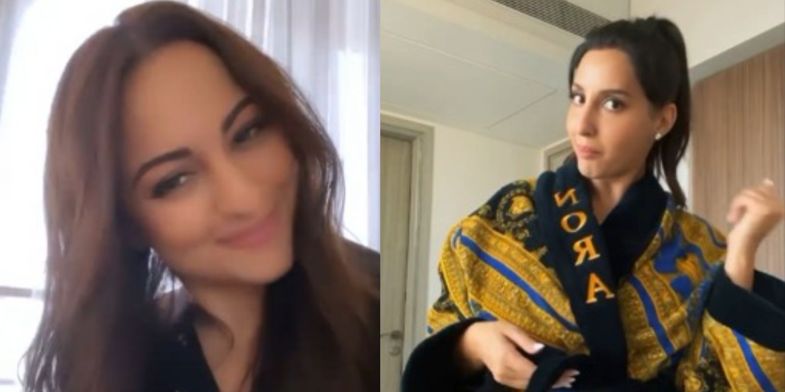 Sonakshi Sinha And Nora Fatehi Add Their Personal Touch To Trending Social Media Challenges; Watch