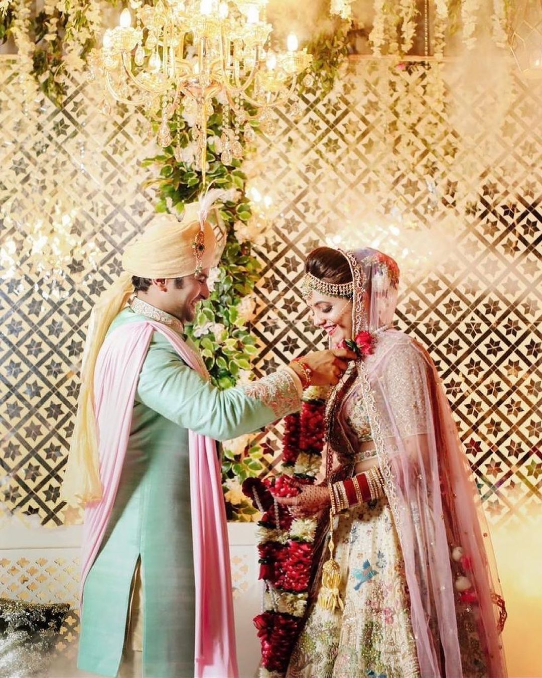 "Your Life, My Rules", Newly Wed Sugandha Mishra Tells Husband Sanket Bhosale Sharing Their First Wedding Photo