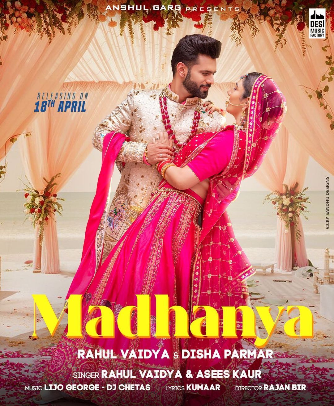Rahul Vaidya And Disha Parmar Share Poster Of Their ‘Wedding Love Song’ Madhanya; Announce The Release Date