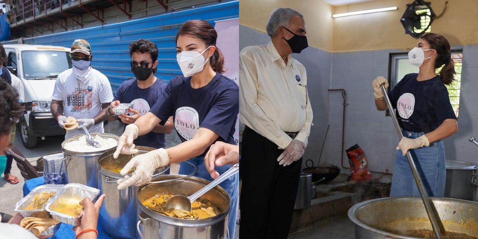 Jacqueline Fernandez Cooks & Distributes Meals To The Hungry In Mumbai Working With The Roti Bank: 'Honored To Be Of Help'