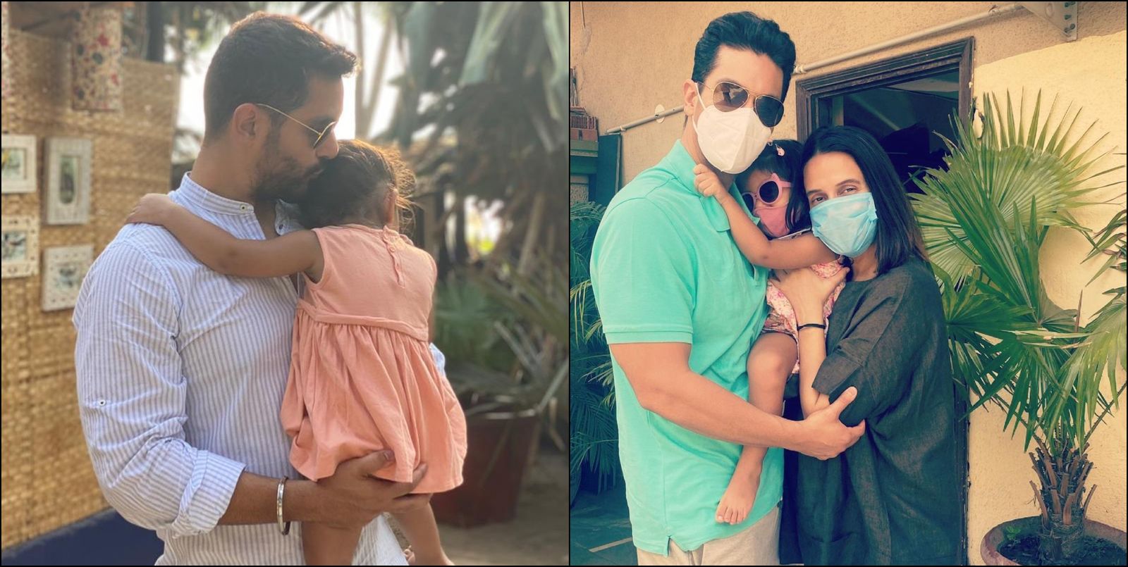 Angad Bedi Shares A Heartwarming Video As He Reunites With Neha Dhupia And Daughter Mehr After 16 Days Of Isolation