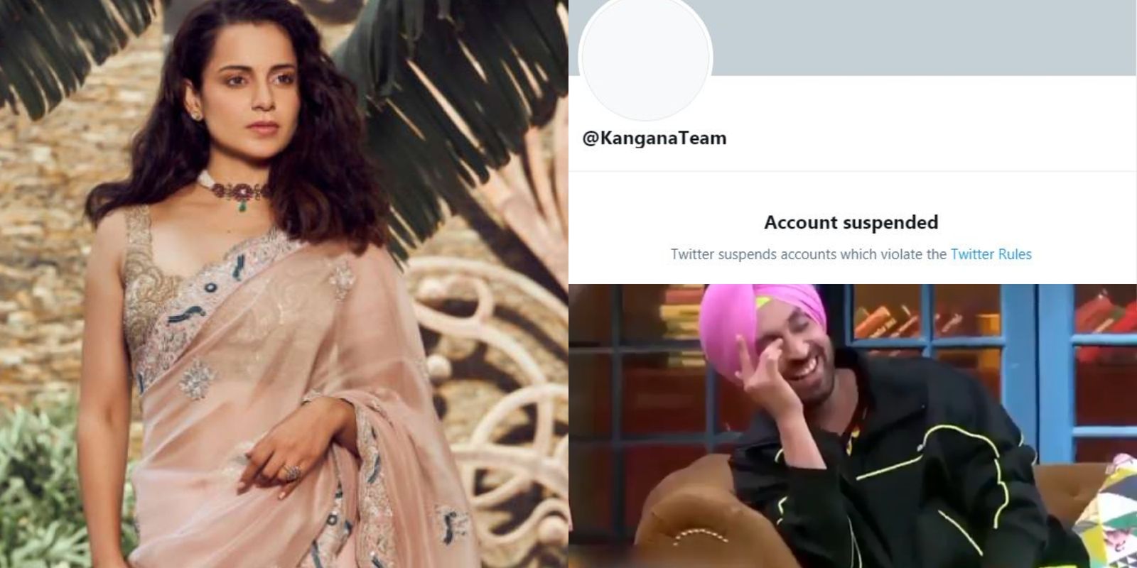 Tweeps Imagine Hrithik Roshan, Diljit Dosanjh's Reactions In Memes As Kangana Ranaut's Account Gets Suspended From Twitter