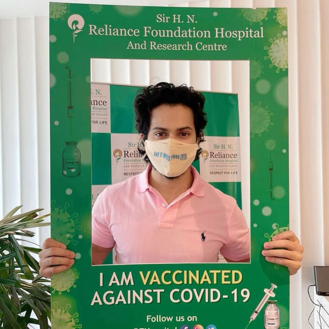 Varun Dhawan receives his first dose of coronavirus vaccine