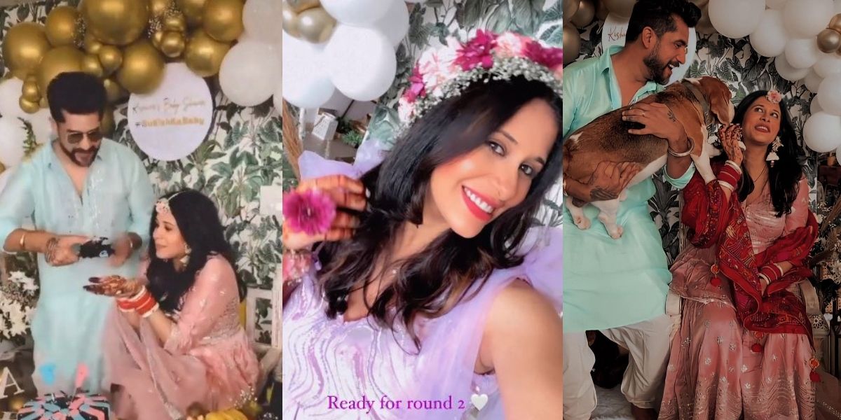 Kishwer Merchantt enjoys a homely baby shower with husband Suyyash Rai and family, actress glows in two different looks