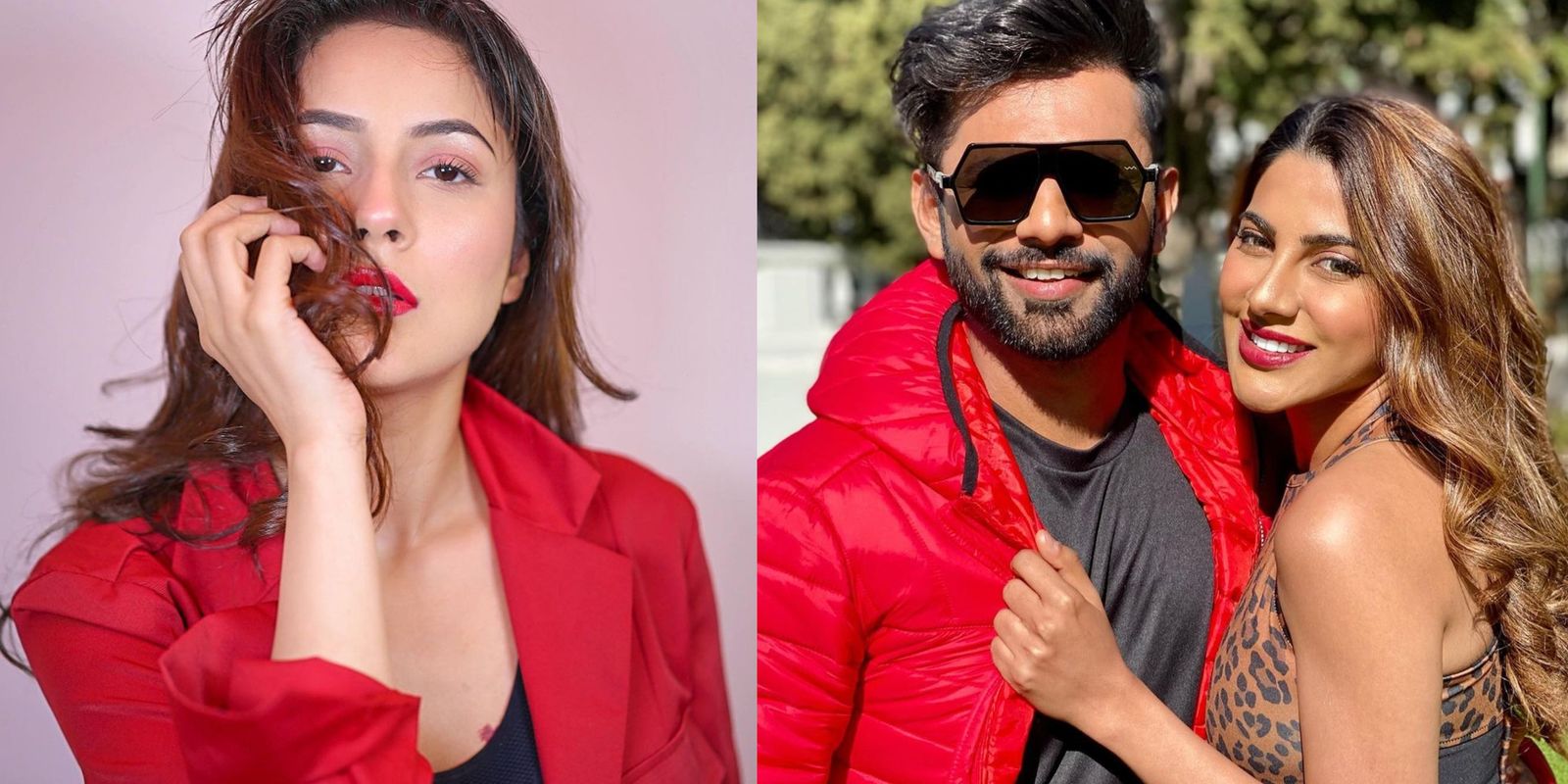 Shehnaaz Gill Sizzles In A Red Outfit; Nikki Tamboli And Rahul Vaidya Reunite For #Tambora Fans