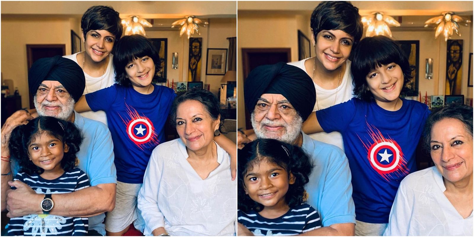 मंदिरा बेदी ने परिवार संग मुस्कुराते हुए पोस्ट की फोटो, फैंस बरसा रहे प्यार