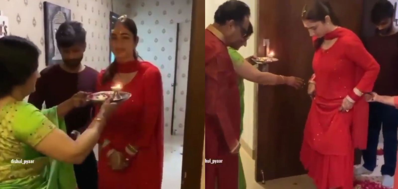 राहुल वैद्य के परिवार ने ऐसे किया नई दुल्हन दिशा परमार का स्वागत, गृह प्रवेश रस्म का वीडियो आया सामने 