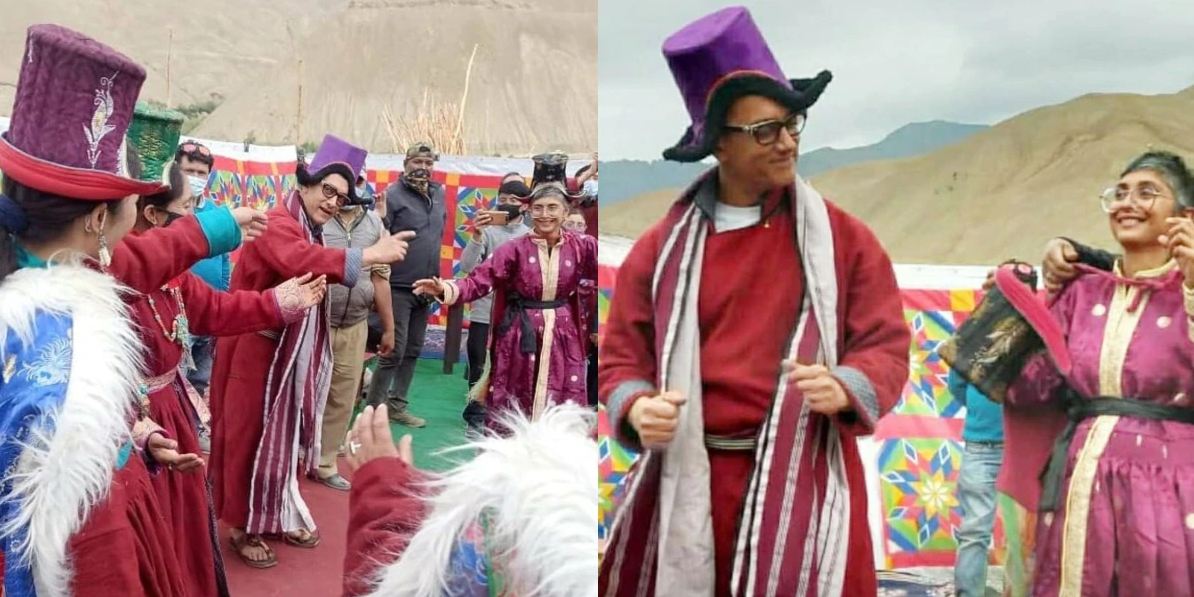 आमिर खान और किरण राव लद्दाख में लोकनृत्य का लुत्फ उठाते आए नजर (वीडियो)