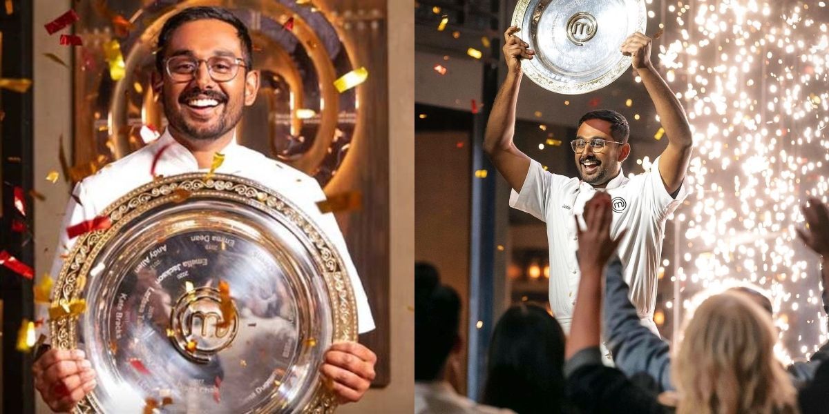 Indian-origin Justin Narayan Lifts The Winner's Trophy On MasterChef ...