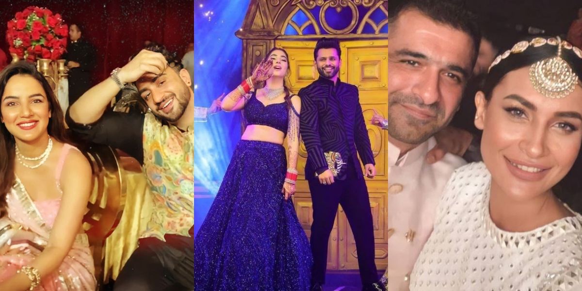 Rahul-Disha Sangeet: Newlyweds give a romantic performance, Aly Goni, Jasmin Bhasin, Eijaz Khan join the fun; Watch videos