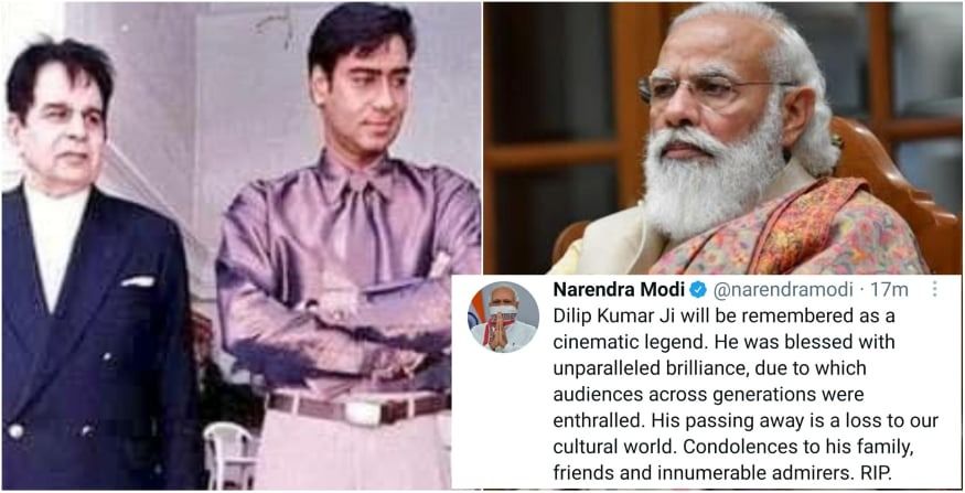 Dilip Kumar Death: PM Modi joins Ajay Devgn, Akshay Kumar, Manoj Bajpayee and other celebs in paying tribute to the cinema legend