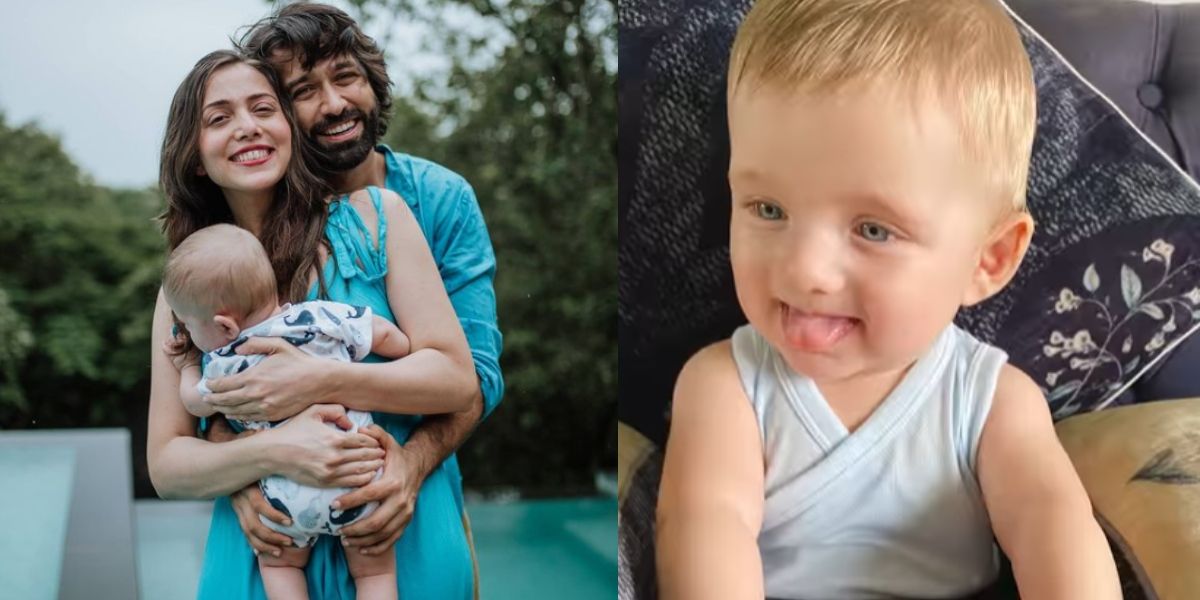 Nakuul Mehta and Jankee Parekh introduce their son Sufi with a video, and we can't get over his blue eyes...