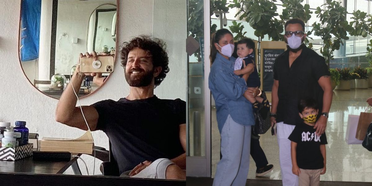 Hrithik Roshan enjoys a lazy breakfast date with his mother; Kareena, Saif and their kids head out for another vacation