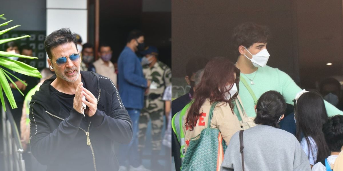 Akshay Kumar and family take off for London two days after his mother's demise, spotted at the airport; See Pictures