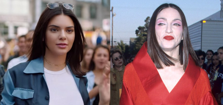 The Queen of Pop Throws shade at Super Model Kendall Jenner