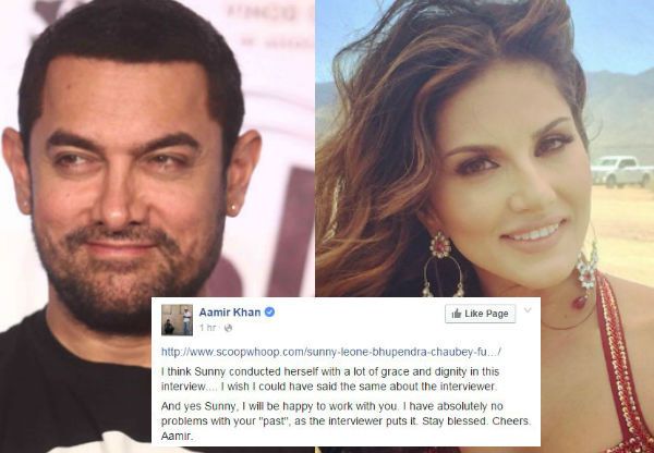 Sunny Leone’s Interview Controversy: Aamir Khan Ready To Work With The Actress