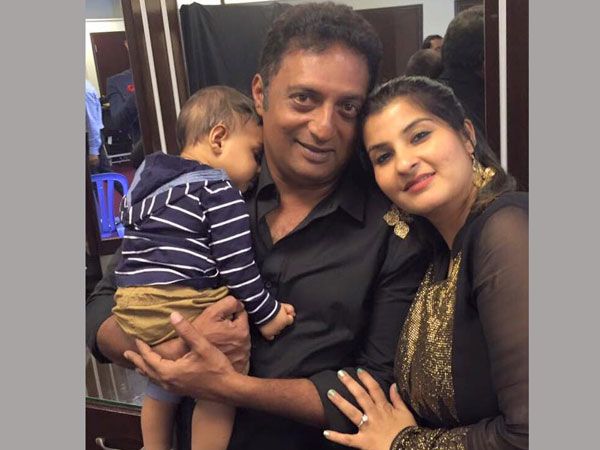 Prakash Raj Baby Sitting His Son In Dubai?