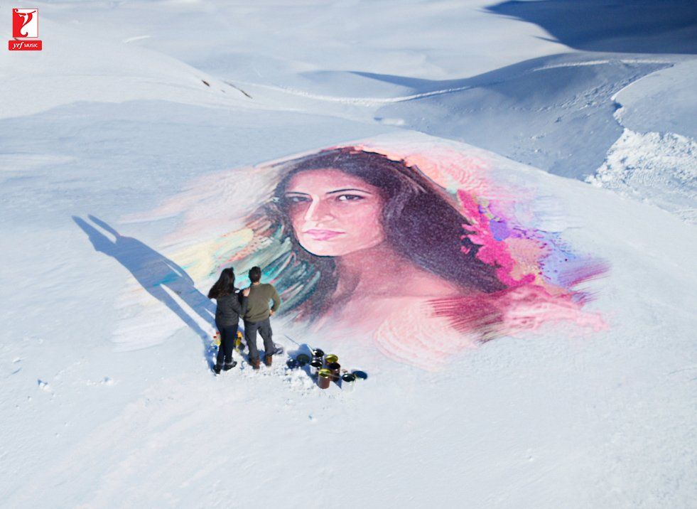 Salman Khan Draws Katrina Kaif's Portrait On Snow Covered Mountain Of Austria