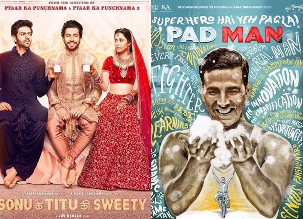 अक्षय की 'पैड मैन' को पछाड़ फिल्म 'सोनू के टीटू की स्वीटी' बनी साल की दूसरी सबसे ज़्यादा कमाई करने वाली फिल्म !