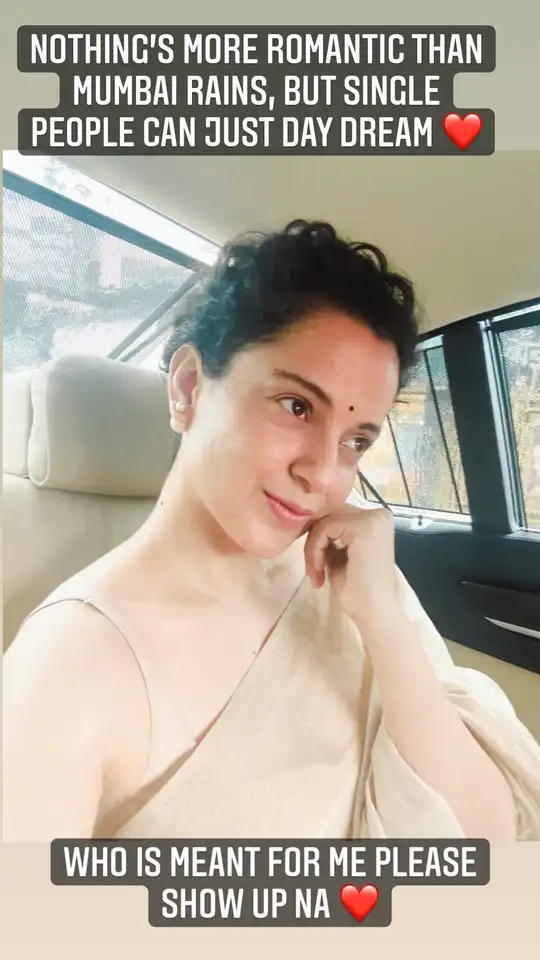 Mumbai rains bring out the romantic in Kangana Ranaut, actress says, "Who is meant for me please show up na”