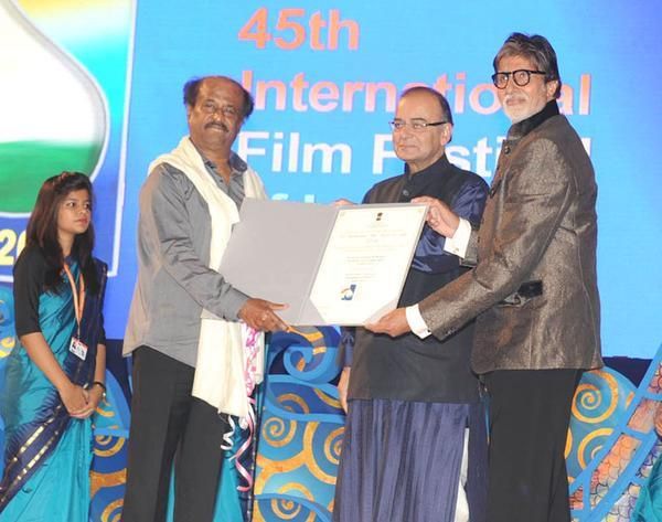 Superstar Rajini crowned with Film Personality of the year award at IFFI
