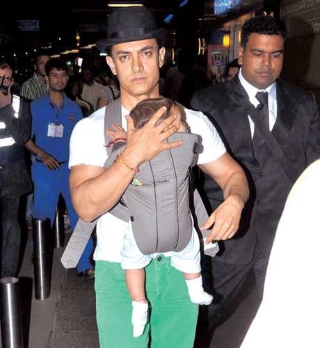 Azads first international flight with pa Aamir Khan