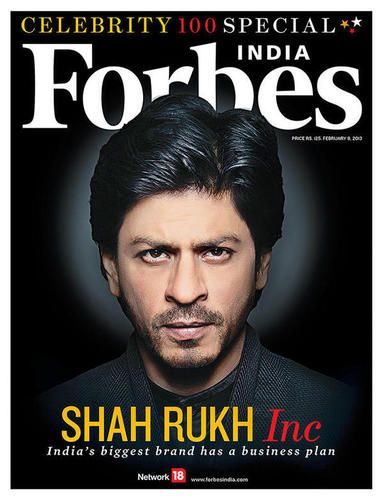 SRK tops Forbes India Celebrity list
